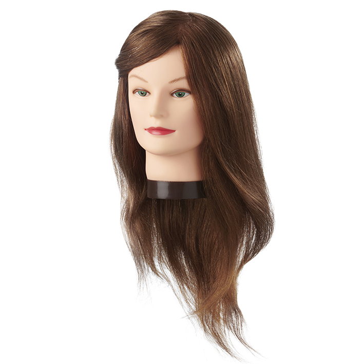 Cabeza de maniquí Jenny de cabello natural 45–50 cm