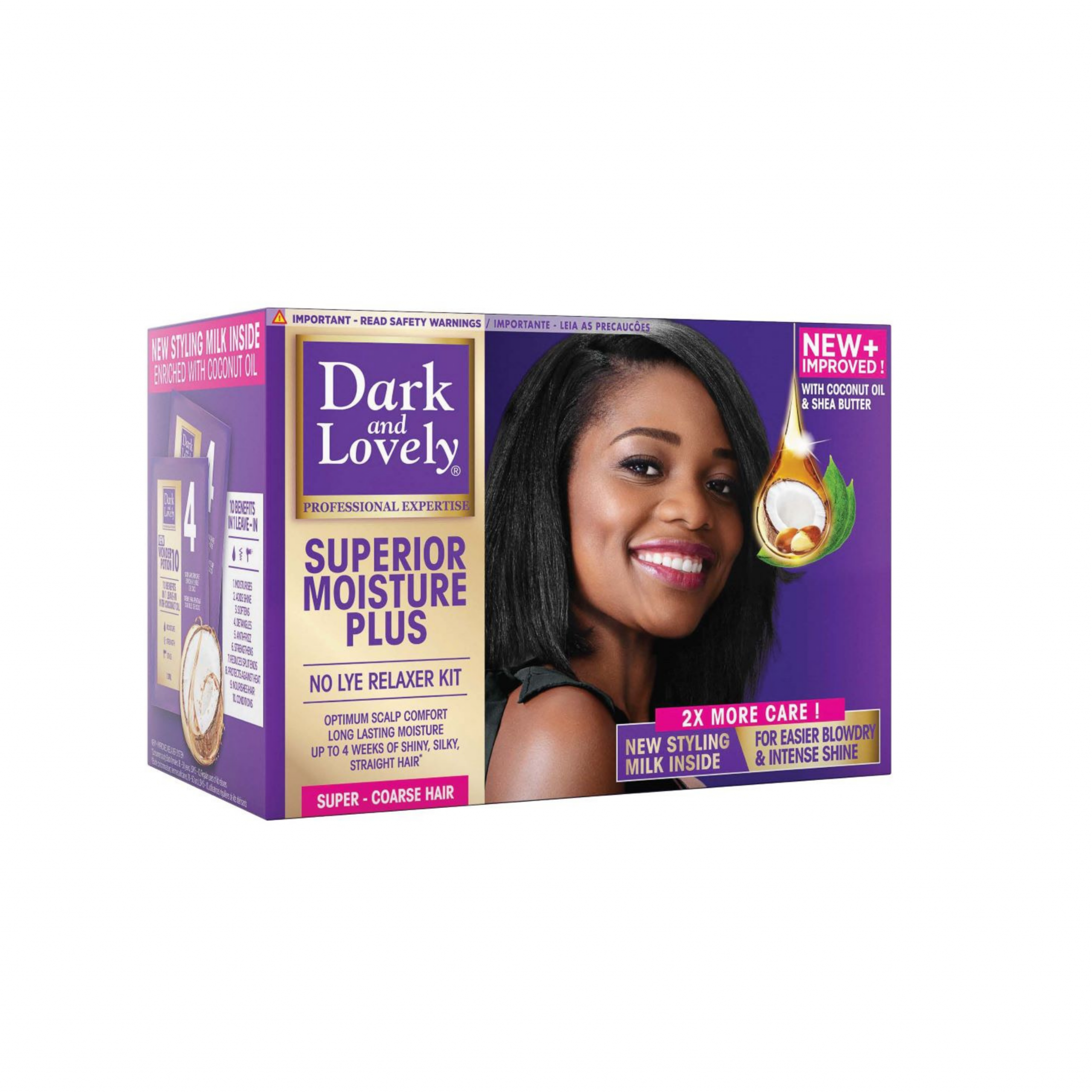 Dark and Lovely Superior Moisture Plus Kit Alisador Sin Lejía Súper