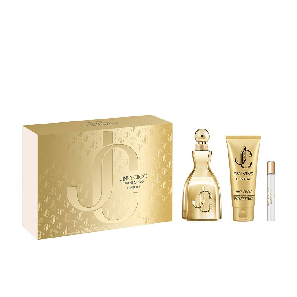 I want choo le parfum estuche 3 pz : eau de parfum vaporizador 100 ml + loción corporal 100 ml + eau de parfum vaporizador 7,5 ml