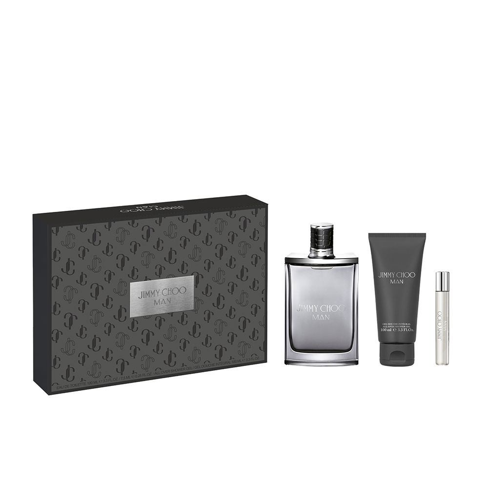 Jimmy choo man estuche 3 pz : eau de toilette vaporizador 100 ml + eau de toilette vaporizador 7,5 ml + gel de ducha 100 ml