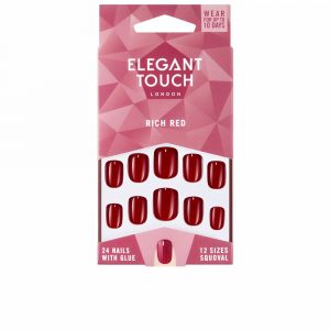 Polished colour nails with glue squoval